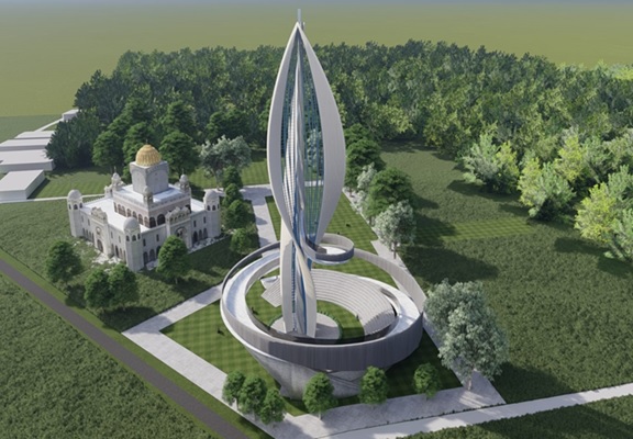 220 feet high memorial free standing steel strcuture (ludhiana)